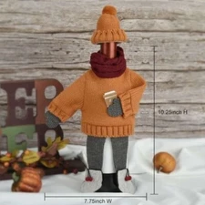 Celebrate Together Fall Lady Wine Bottle Cover - NWT - fun host gift