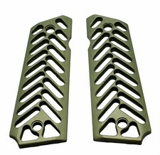 US Seller Tan Skeleton Anodized Aluminum 1911 Grips Fit Gov. and Clones