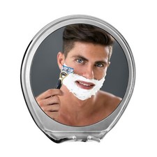 JiBen Fogless Shower Mirror with Power Locking Suction Cup Chrome 