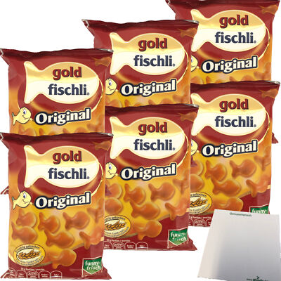 Funny-Frisch Goldfischli Original knusprig gebacken 6er Pack 6x100g Beutel usy