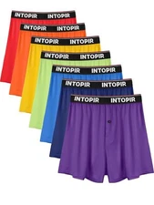 Mens Boxer Shorts Loose Fitting Briefs Viscose Breathable Soft Stretch Underwear