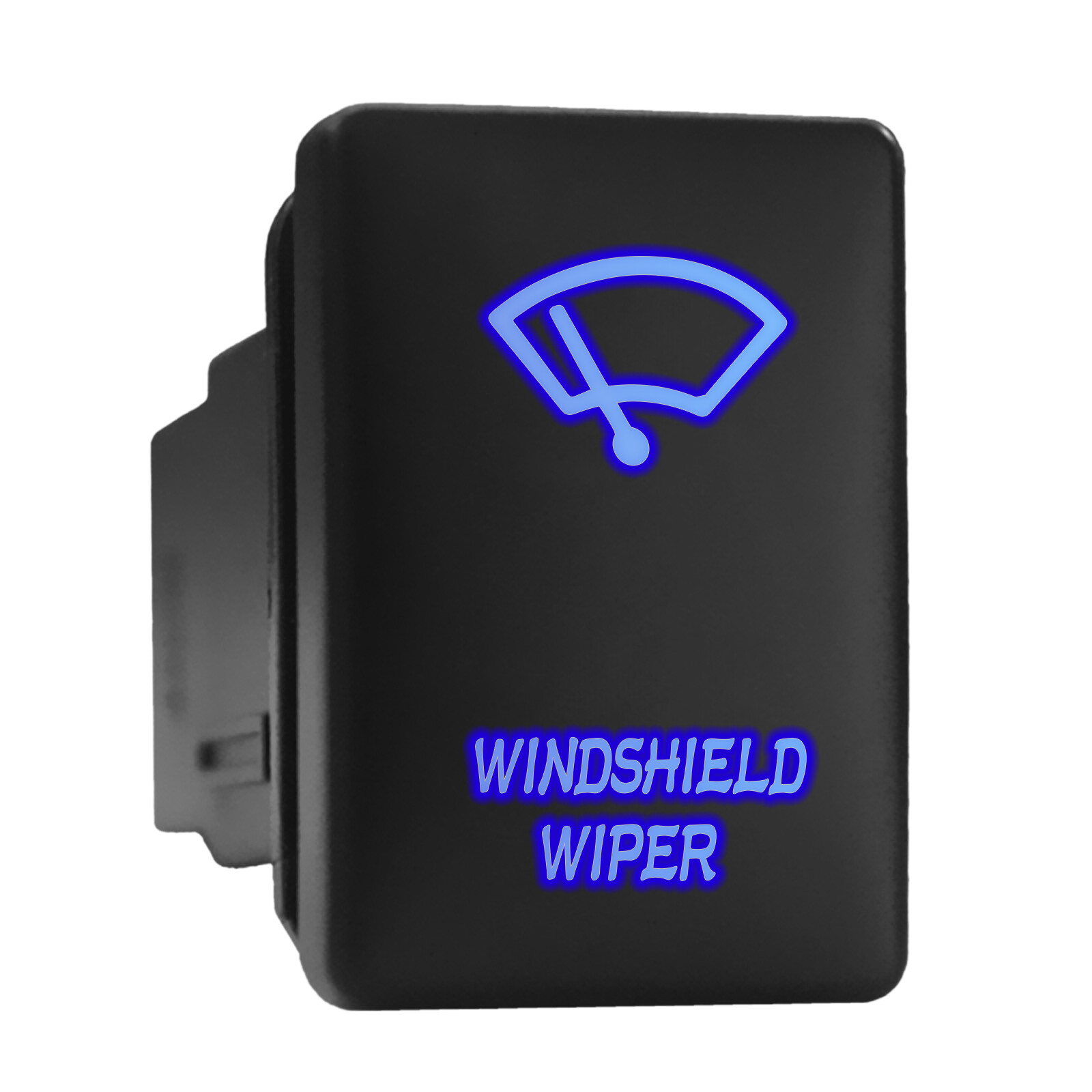 Blue LED Backlit Toyota Windshield Wiper Short Push Button 1.28 x 0.87 Inch