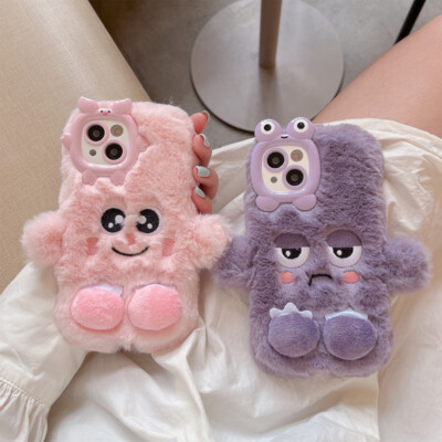 Luxury Soft Warm Plush Fluffy Fur Phone Case Cover For iPhone 15 14 Pro 13  12 11 UK