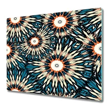 Tempered Glass Worktop Saver Beautiful Colour mandala vintage tribal 60x52