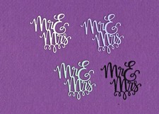 MR.  MRS.  5 wedding die cuts scrapbook cards