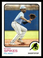 2022 Topps Heritage Minor League #177 Ryan Spikes Card FCL Rays