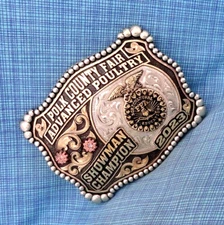 FFA Advanced Poultry Showman Champion Belt Buckle Polk County Fair   .MCS016
