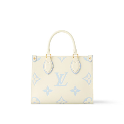 NIB Louis Vuitton OnTheGo PM Latte/Candy Blue M46833 NIB Louis Vuitton OnTheGo PM Latte/Candy Blue M46833