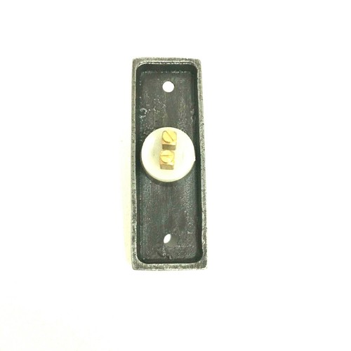 Pewter Antique Door Bell Chime Push Button Press - Picture 3 of 3