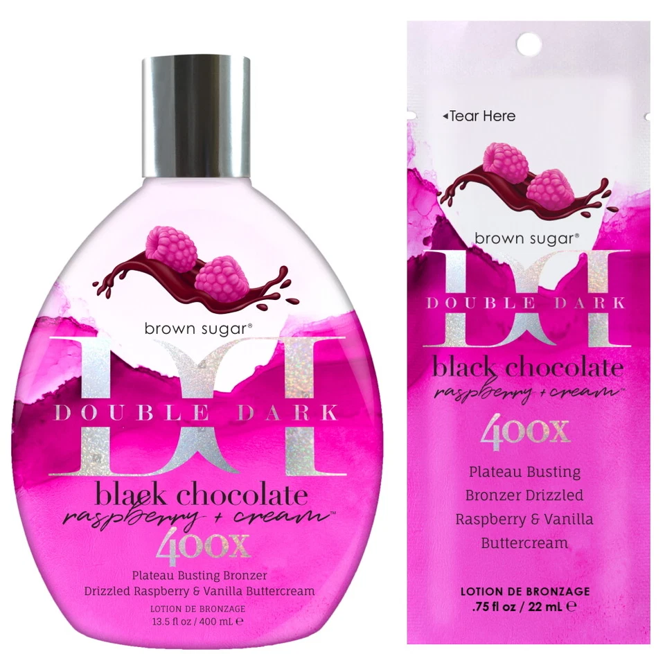TAN INC TanInc Double Dark Black Chocolate Raspberry Cream Bronzer sunbed tanning lotion