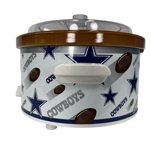 Olla de barro de colección Rival Dallas Cowboys olla de cocción lenta de 4 cuartos 3104 defectos de caja de fútbol americano - Imagen 5 de 23