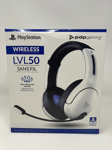 PDP AIRLITE Pro Wireless Gaming Headset for PS5, PS4 - Frost White