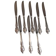 Set of 8 Butter Knives Flatware SSS By Oneida Renoir Pembrooke Glossy Stainless