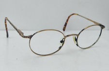 Vintage Nicole Miller 1451-Lava Gold Oval Metal Sunglasses FRAMES ONLY