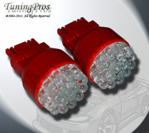 (1 Pair) Set of 2 pc Front Signal 3156 19 Red LED Bulbs 3456 3156A - Bild 2 von 3