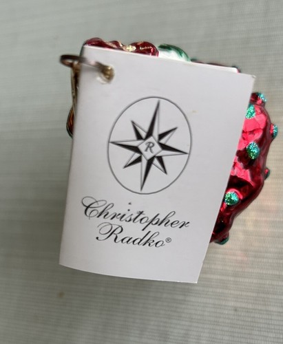 Christopher Radko CHRISTMAS CAKE STORY BOOK KIDS BLOWN GLASS ORNAMENT NWT - Picture 3 of 4