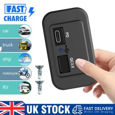 Car DC 12V/24V PD Type C USB Port Fast Charger Socket Power Outlet Panel Charge