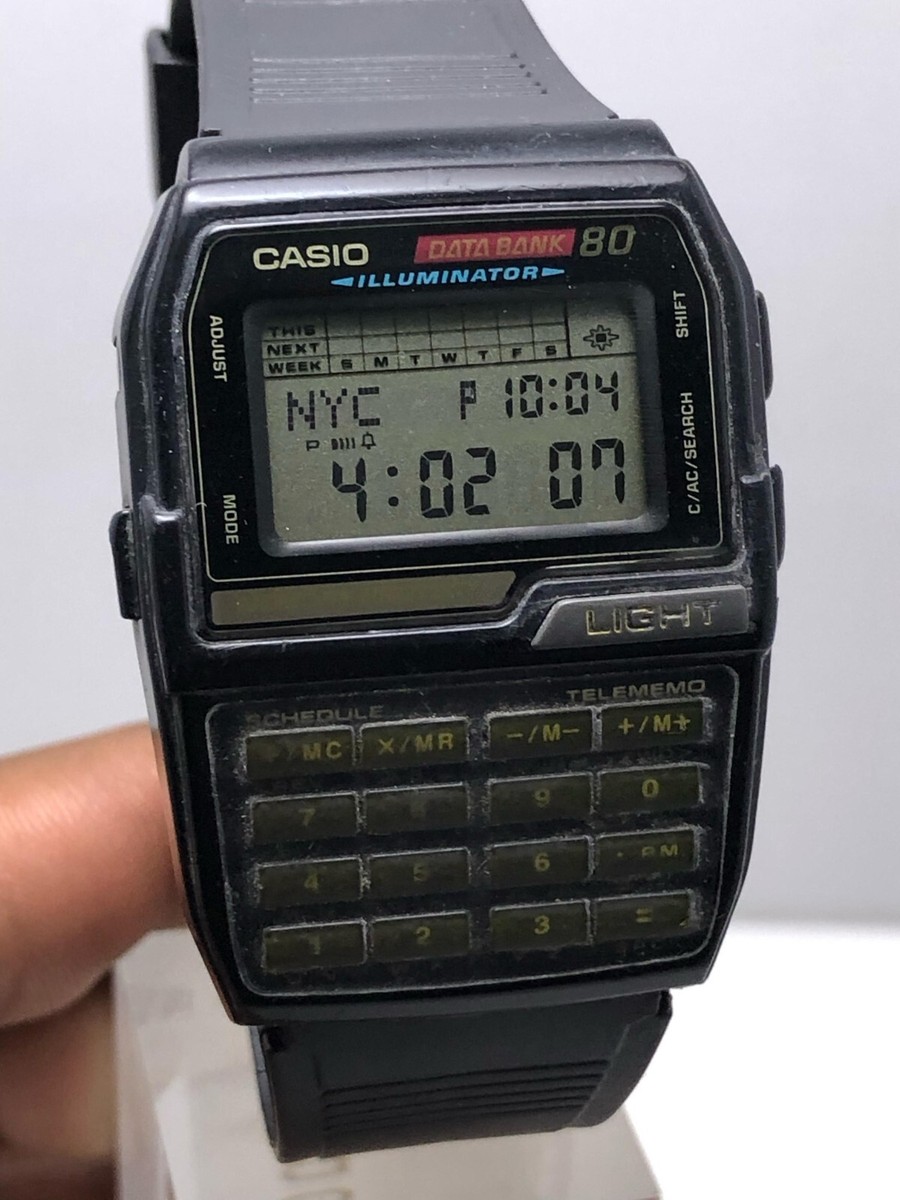 Casio Dbc-81 Databank Calculator Telememo 80 Alarm Chrono Casio Dbc-81 Databank Calculator Telememo 80 Alarm Chrono