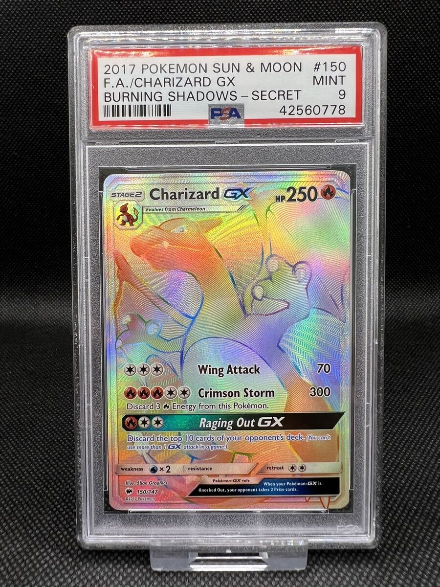 Card Charizard GX 150/147 da coleção Burning Shadows