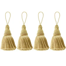 4pcs Silk Key Tassel Fringe Trim Craft DIY Accessories Home Decoration 5 Colors