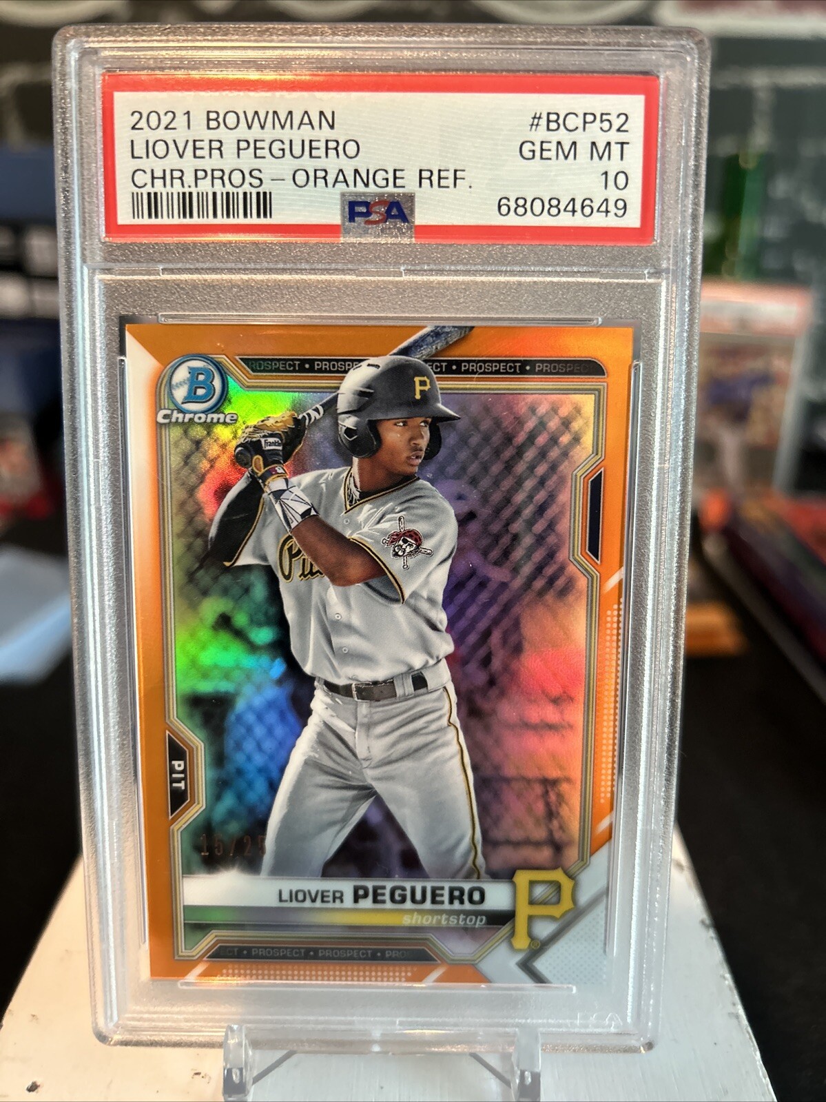 2021 Bowman Prospects Orange Refractor #BCP-52 15/25