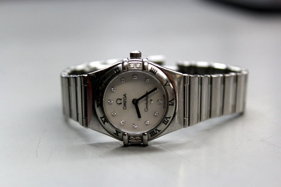 Omega Constellation “My Choice” Mini Ladies Watch SS MOP Quartz Dia w/Box 1566.7 - Image 3 of 4