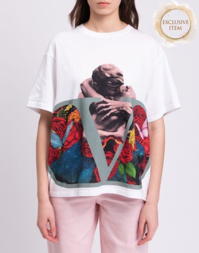 550 € de prix de vente Valentino x T-shirt UNDERCOVER taille S imprimé logo V Galaxy Kiss lâche  - Photo 1/11