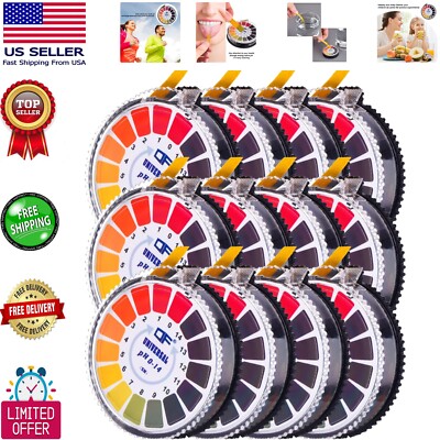 Universal pH Test Strips Roll - 12 Rolls, 0-14 Range for Aquariums & Hydroponics