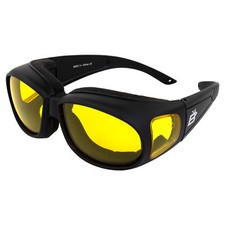 Birdz Swallow Foam Padded Fit Over Most Prescription Eyewear Glasses Yellow Lens