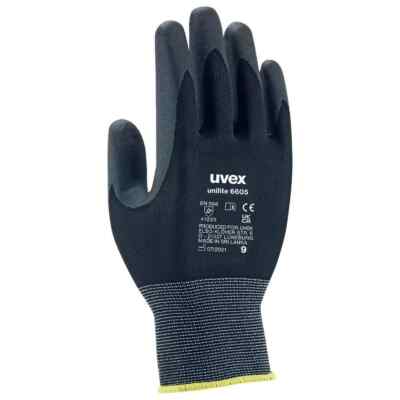Uvex Unilite Arbeitsschutzhandschuhe Strick atmungsaktiv Nitrilschaumbeschichtung Gr. 8