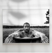 Cole Hauser printable poster farmhouse wall decor, Back and white wall art,