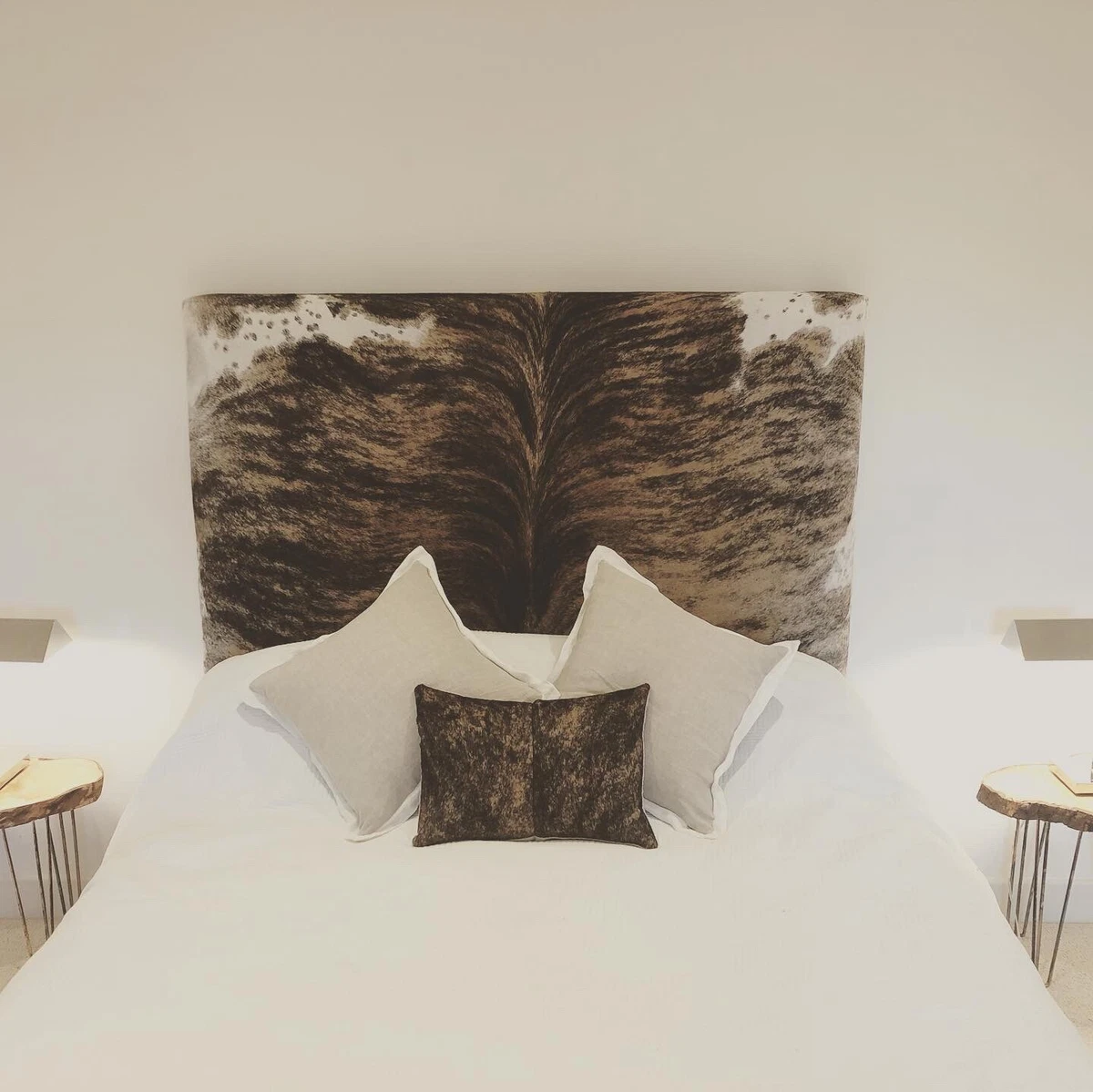 Cowhide headboard deals