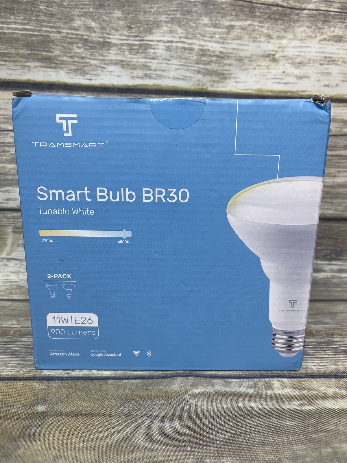 New Tramsmart Smart Bulb BR30 Works With Alexa 2 Pack-image