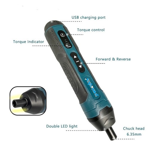 Torque adjustable straight shank 3.6V electric screwdriver - Picture 2 of 11