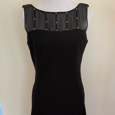 NWT Jones Wear Sequin Black Dress Sz 12