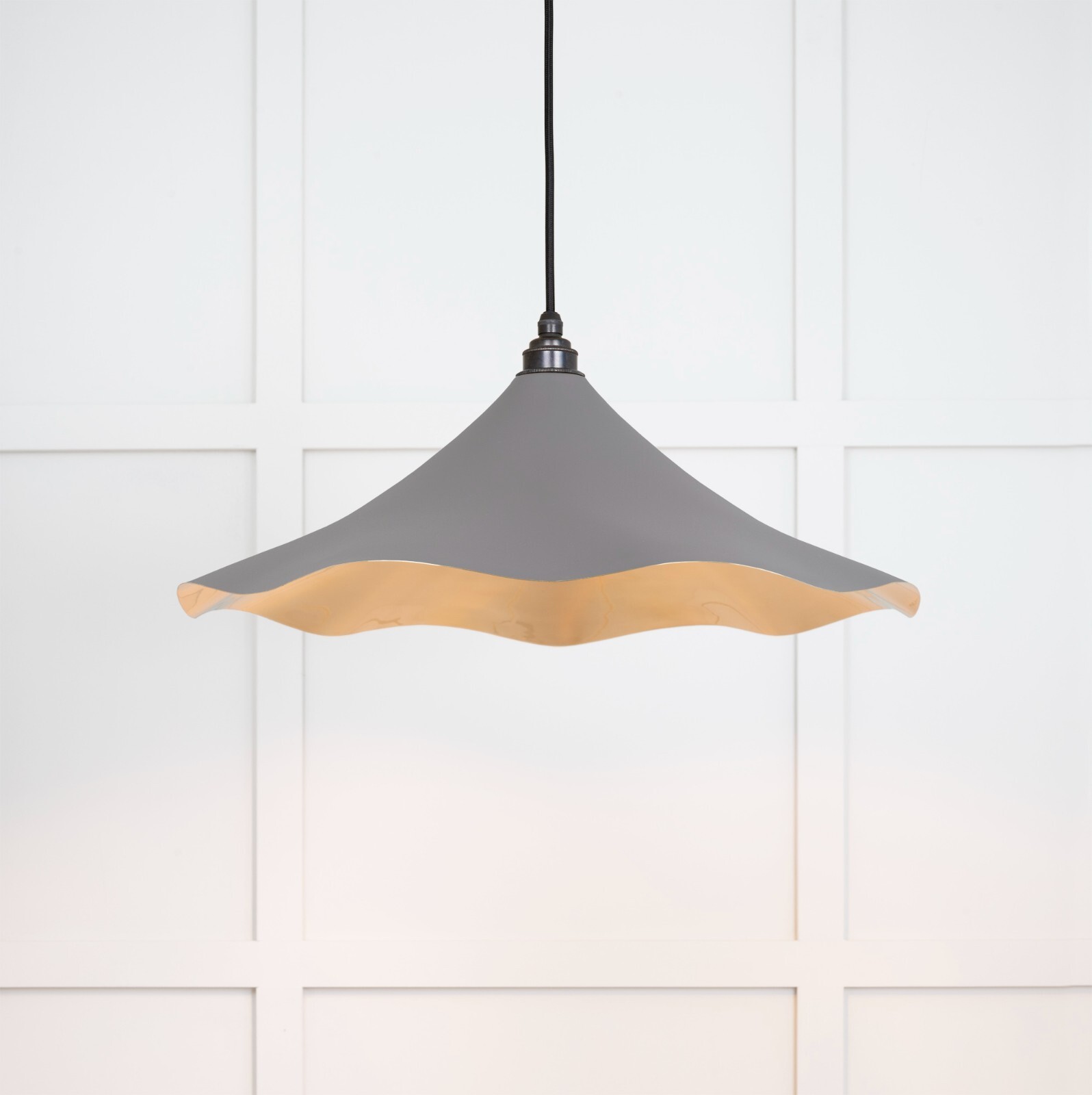 From The Anvil 49731SBL Smooth Brass Flora Pendant in Bluff