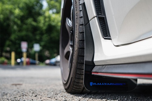 HONDA CIVIC TYPE R FK8 CTR RALLYARMOR RALLY ARMOR UR MUD FLAPS BLACK BLUE LOGOS - Picture 2 of 6