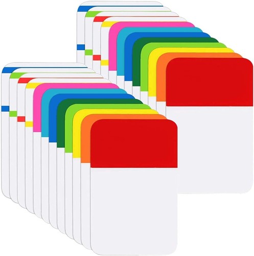 KICNIC File Index Tabs 1 Inch Sticky Flags 480 Pcs, 480 pcs, Multicolored