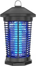 Bug Zapper Large Coverage 1/2 Acre, Weatherproof, Light Sensor, Black 