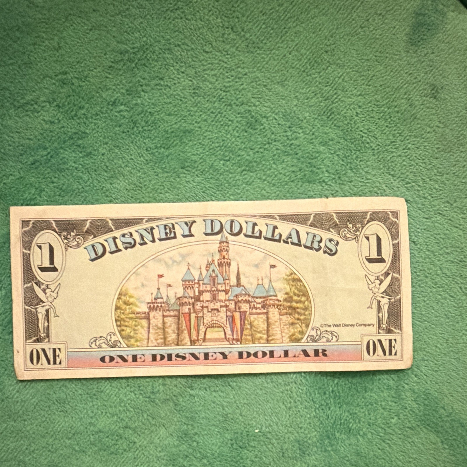 Disney $1 Disney Dollar Note Mickey Mouse Front Castle Back Serial ...