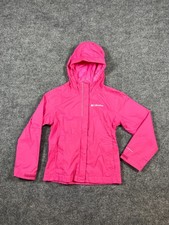 Columbia Arcadia II Jacket Girls XS 6-6X Guava Pink Omni Tech Full Zip Hiking