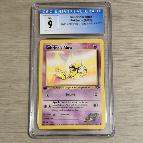 Sabrina's Abra (1st Edition) graded CGC 9 for sale on eBay