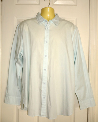 NWT rag & bone Ripstop Lightweight L/S Button Up Sky Blue Finch Shirt XXL