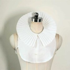 Women Pleated Collar Detachable Dickey Collar Blouse Half Shirts Collar for Coat