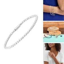 Silpada 'Charlotte' Sterling Silver Stretch Bracelet 6.75 Inches (3mm)