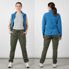 Columbia Women's XL Olive Green Hiking Cargo Pants Lightweight Drawstring Waist