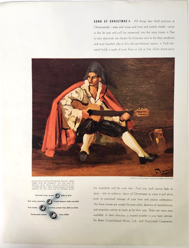 Musiker Andre Derain Art De Beers Schmuck Vintage 1940 Zeitschrift Druck Anzeige - Bild 2 von 8