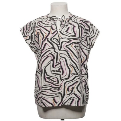 Comma, Top, Größe: 36, Beige/Mehrfarbig, Leinen, Sonstiges, Damen #0Kt