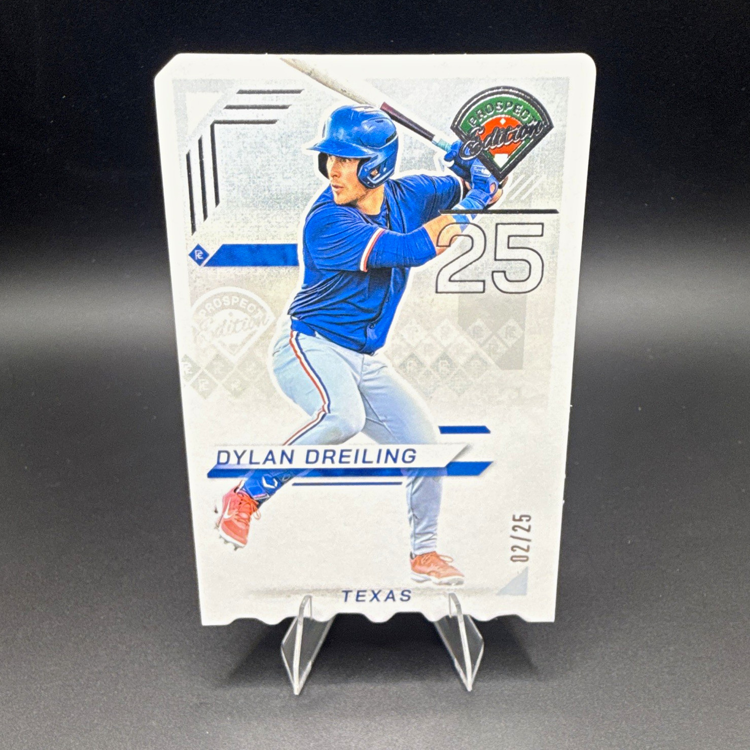 Panini 2025 Prospect Edition Dylan Dreiling Prospect Die-Cut /25 Texas Rangers