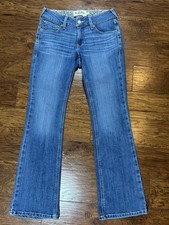 Ariat Ladies REAL Mid Rise Real Patricia Boot Cut Maine Blue Denim Jean Size 29S